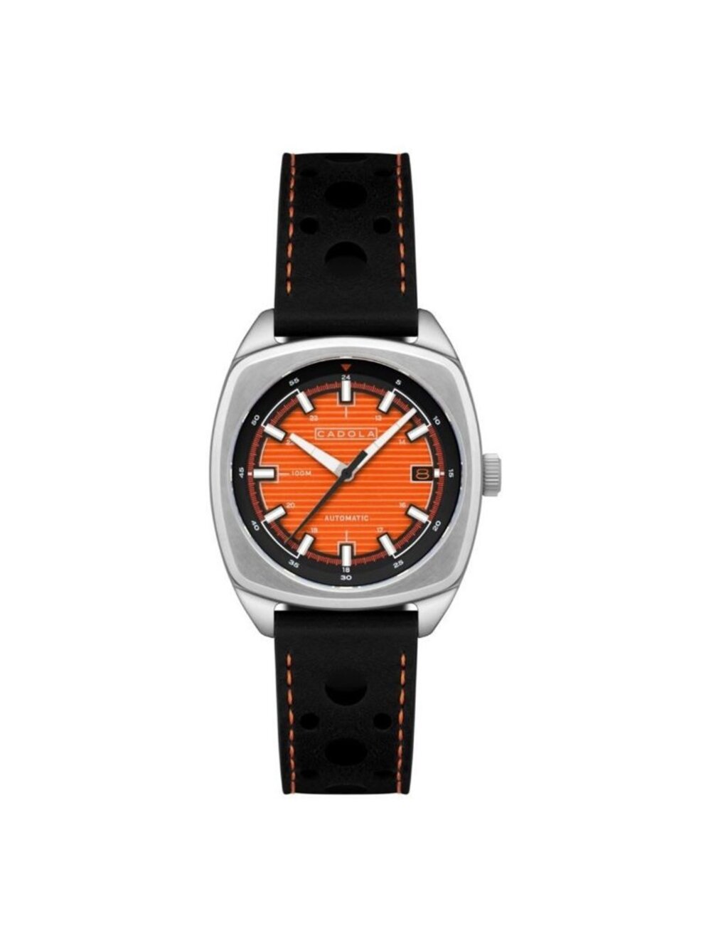 NWT Cadola Buxton Automatic Orange Dial Men's Watch